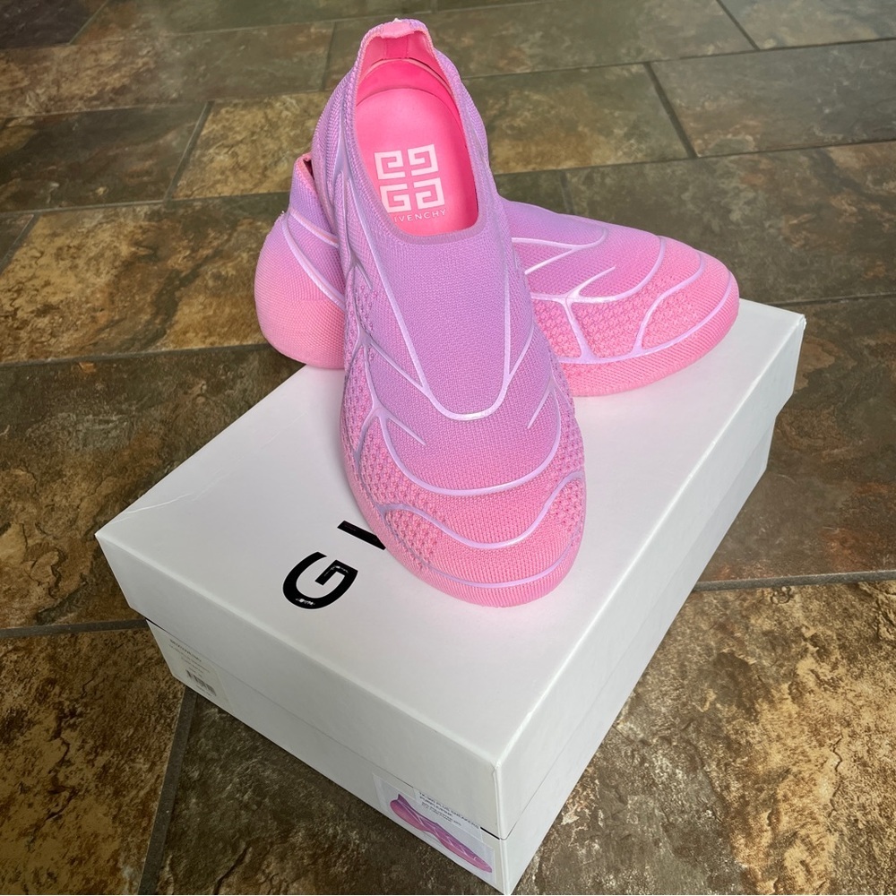$995 Givenchy TK-360+ Purple/ Pink Low Top Knit Sneakers in Mesh NWT!! - Picture 2 of 10